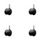 Service Caster 2'' Black Floor Safe Twin Wheel Casters 7/16 Grip Ring Stem , 4PK SCC-GR02S50-TPR-BLK-716176-4 - alternate 1
